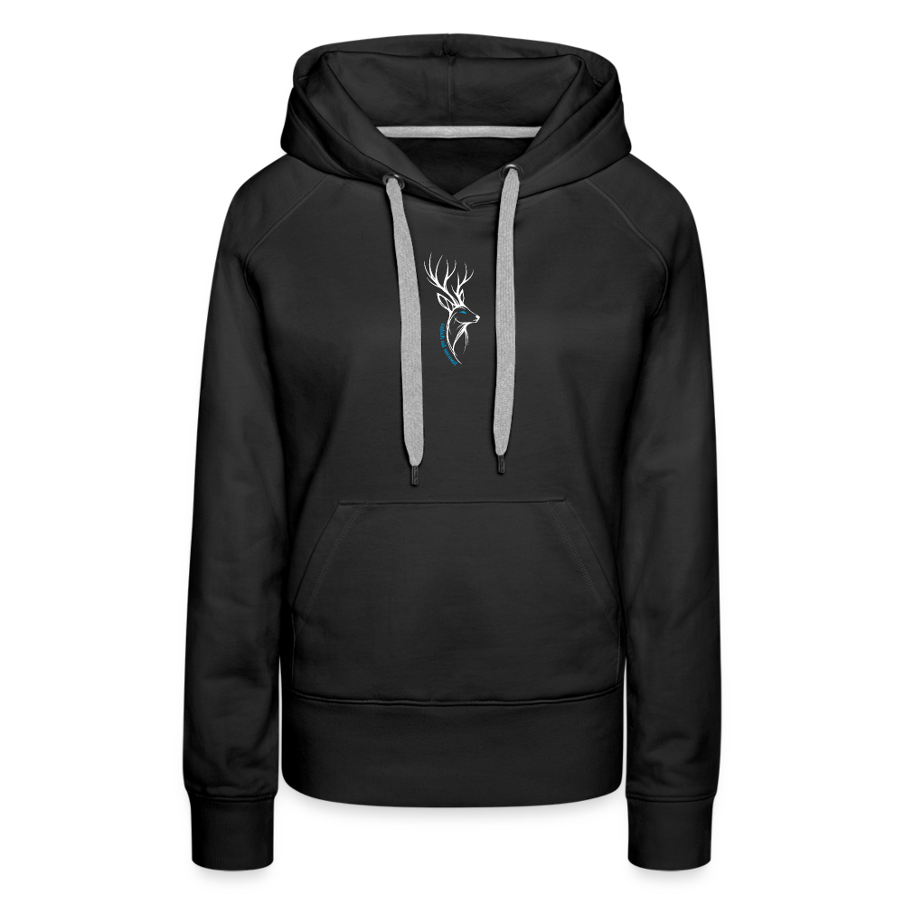 Frauen Premium Hoodie Soizburga Style Hirsch oafoch nit normal - Schwarz