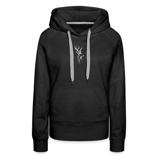 Frauen Premium Hoodie Soizburga Style Hirsch oafoch nit normal - Schwarz