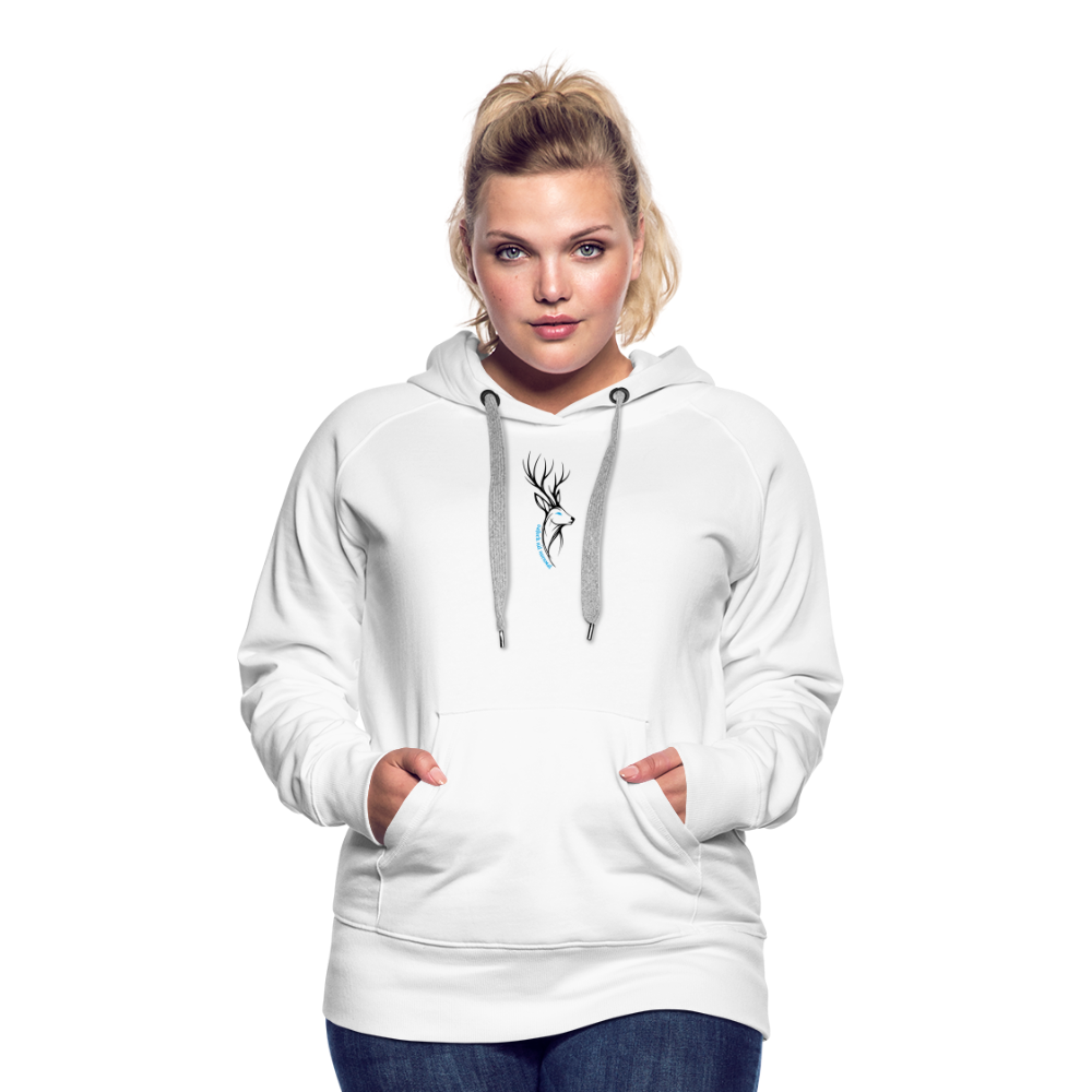 Frauen Premium Hoodie Soizburga Style Hirsch - weiß