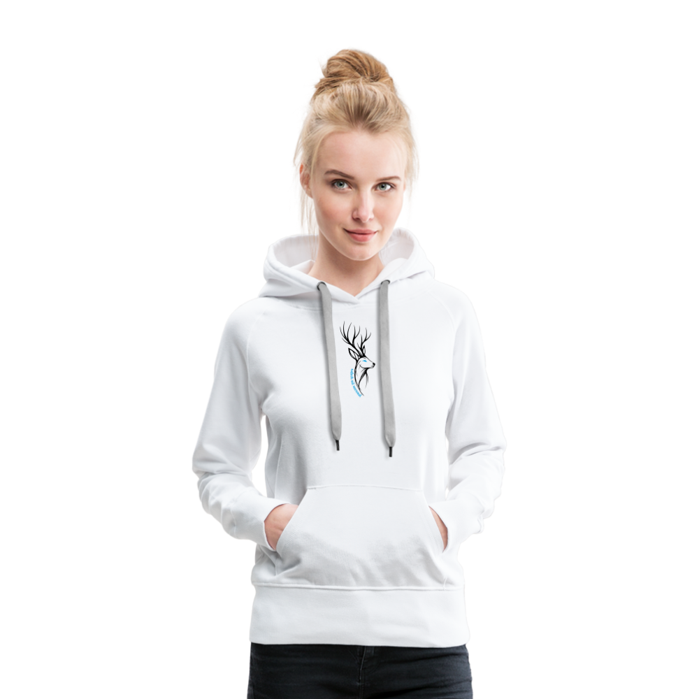 Frauen Premium Hoodie Soizburga Style Hirsch - weiß