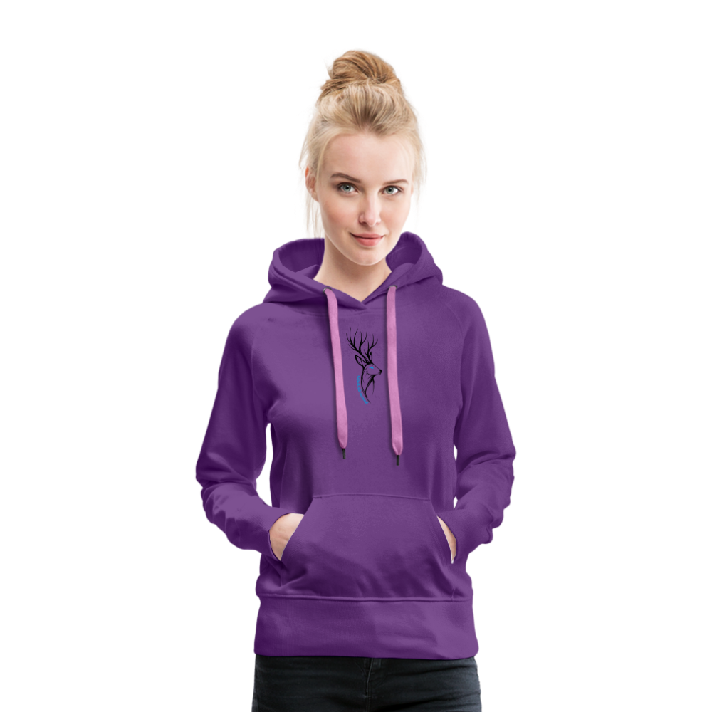 Frauen Premium Hoodie Soizburga Style Hirsch - Purple