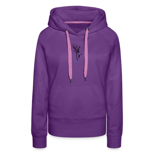 Frauen Premium Hoodie Soizburga Style Hirsch - Purple