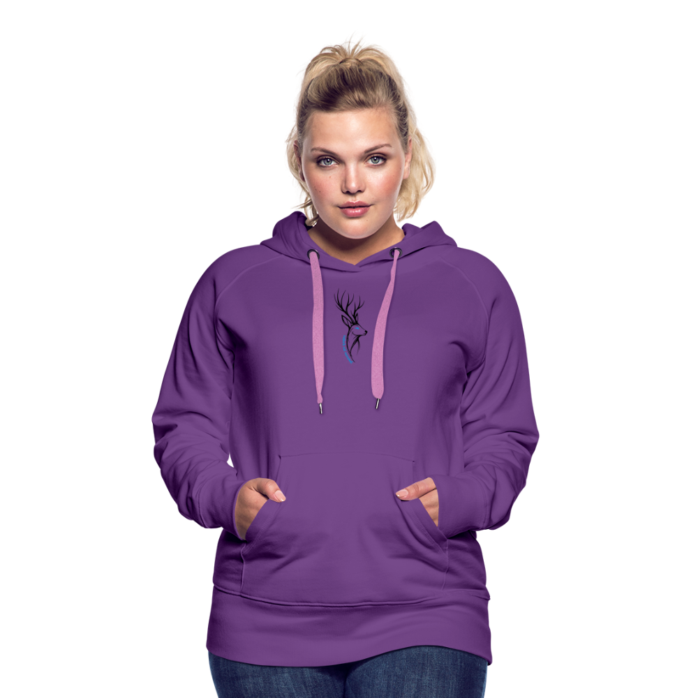 Frauen Premium Hoodie Soizburga Style Hirsch - Purple