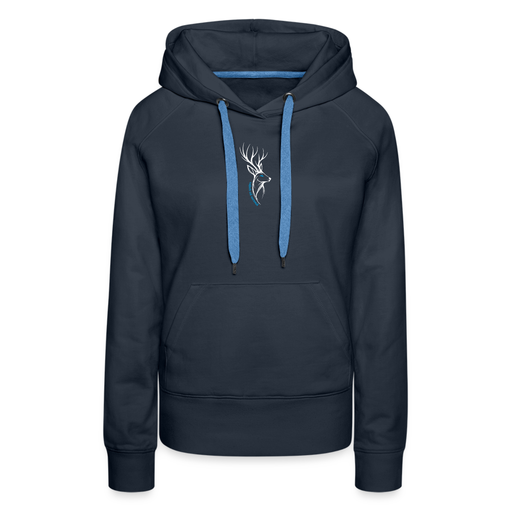 Frauen Premium Hoodie Soizburger Style Hirsch - Navy