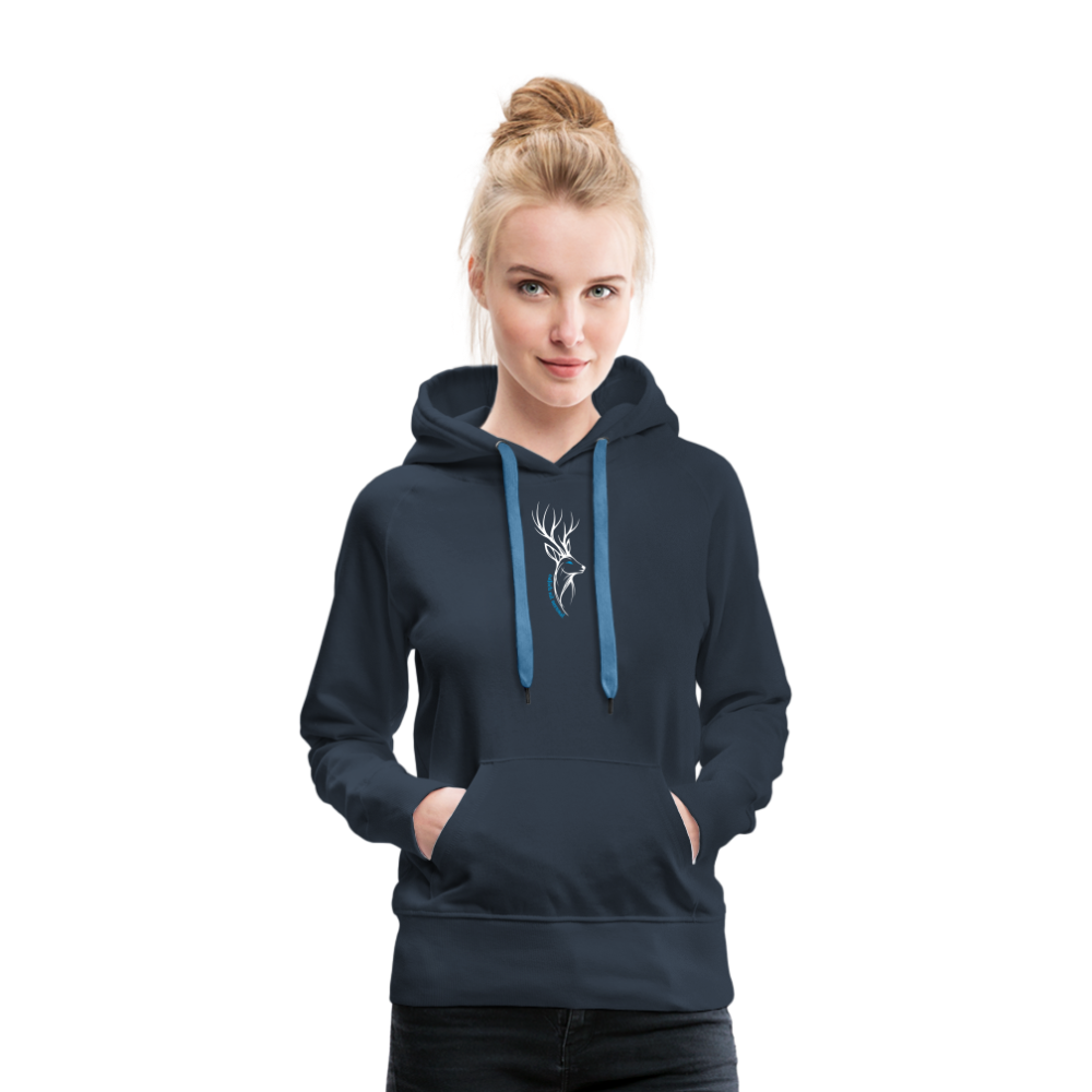 Frauen Premium Hoodie Soizburger Style Hirsch - Navy