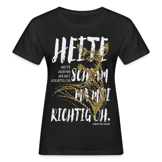 Frauen Bio-T-Shirt Soizburga Style heite Schiam ma moi richtig oh - Schwarz