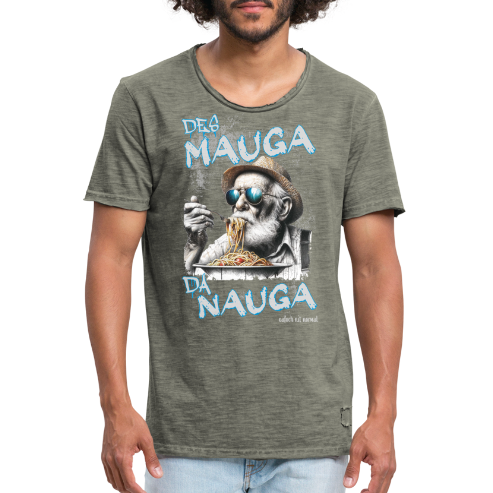 Männer Vintage T-Shirt Soizburga Style des Mauga da Nauga - Vintage Khaki