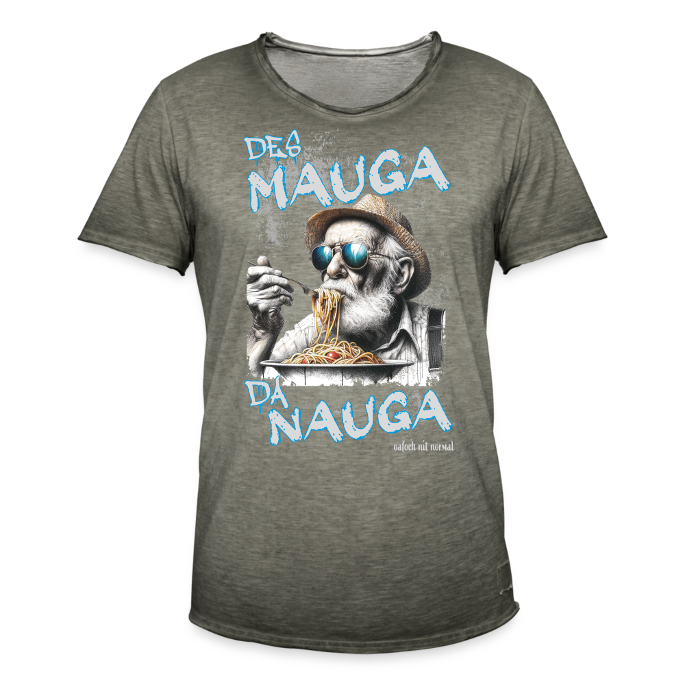 Männer Vintage T-Shirt Soizburga Style des Mauga da Nauga - Vintage Khaki