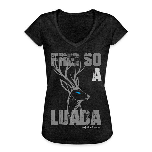 Frauen Vintage T-Shirt frei so a Luada - Soizburga Style - Anthrazit