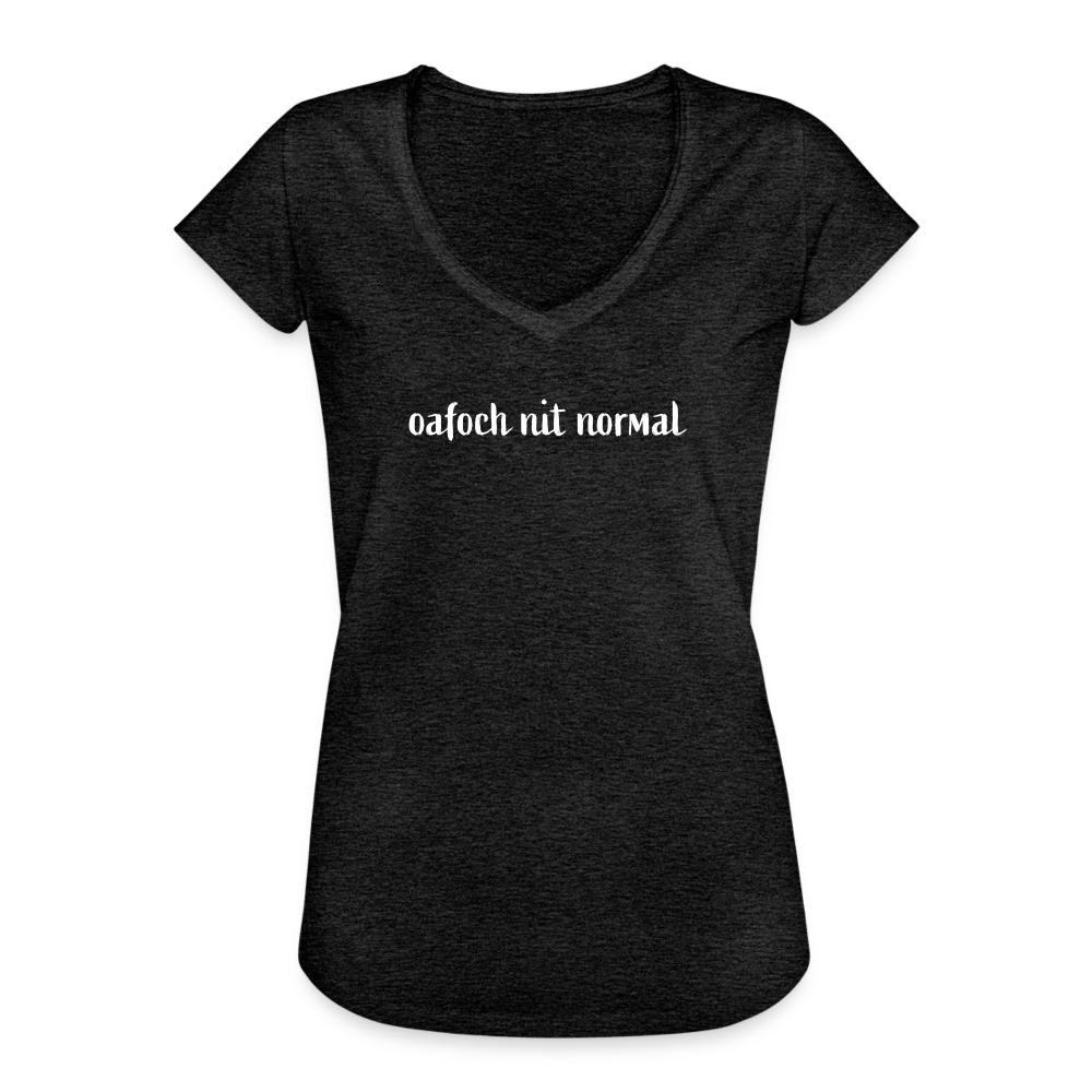 Frauen Vintage T-Shirt oafoch nit normal - rücken Hirsch - Soizburga Style - Anthrazit