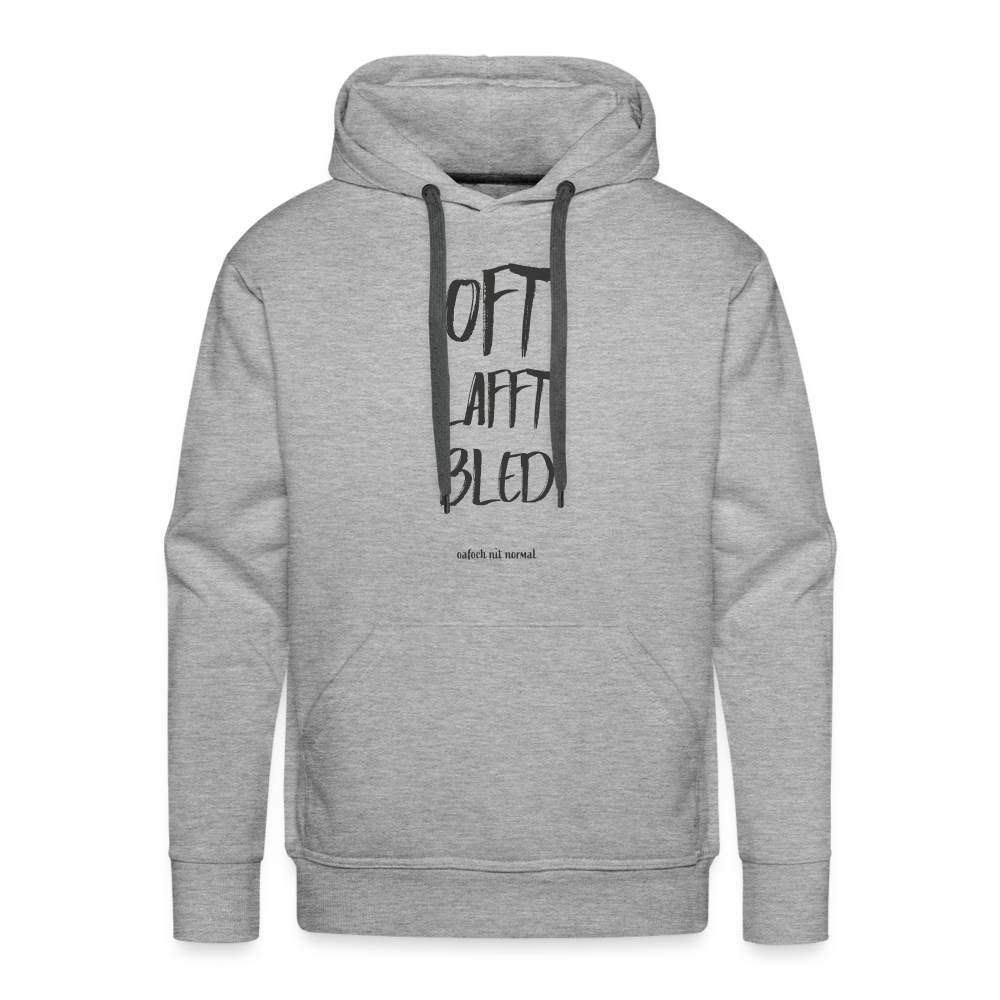 Men’s Premium Hoodie oft lafft bled - Soizburga Style - Grau meliert