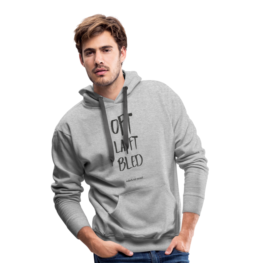 Men’s Premium Hoodie oft lafft bled - Soizburga Style - Grau meliert