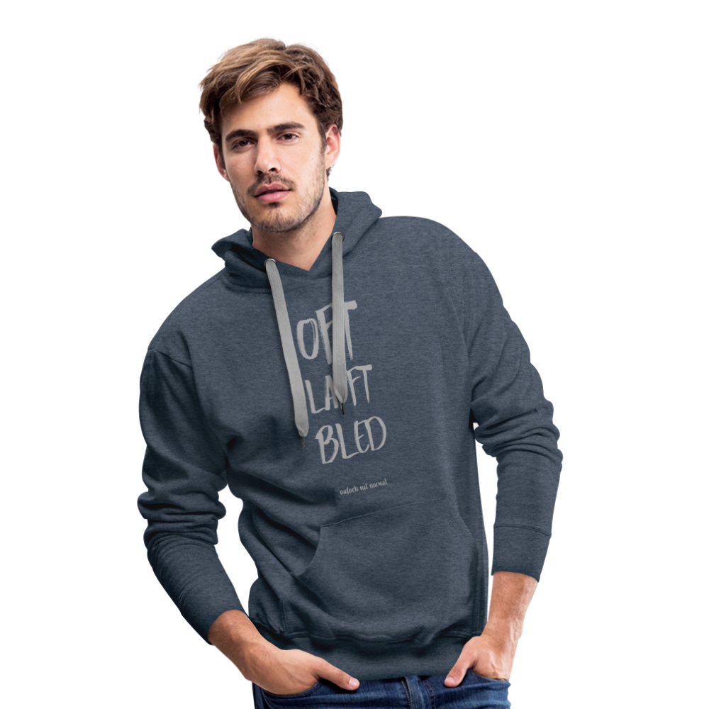 Men’s Premium Hoodie offt lafft bled - Soizburga Style - Jeansblau