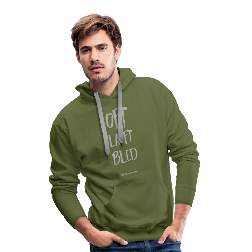 Men’s Premium Hoodie offt lafft bled - Soizburga Style - Olivgrün