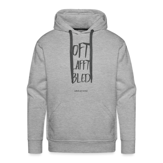 Men’s Premium Hoodie oft lafft bled - Soizburga Style - Grau meliert