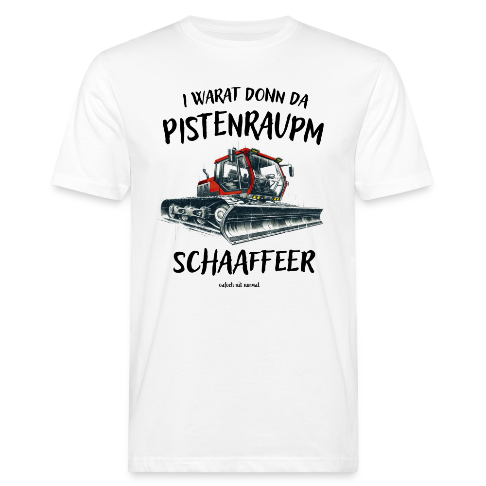 Männer Bio-T-Shirt Soizburga Style Pistenraupm Schaffeer - weiß