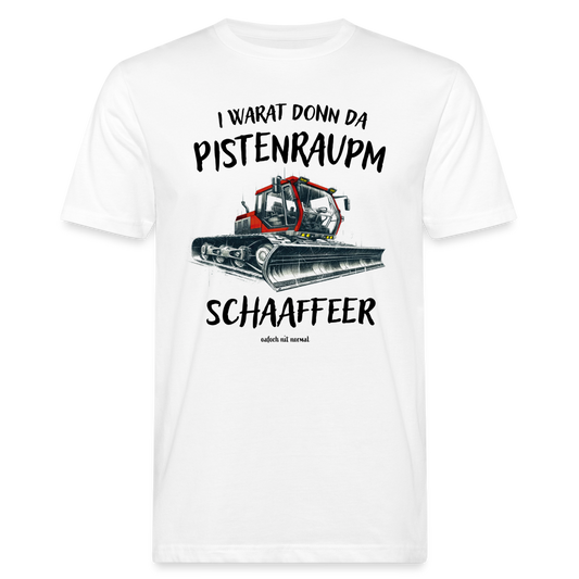 Männer Bio-T-Shirt Soizburga Style Pistenraupm Schaffeer - weiß