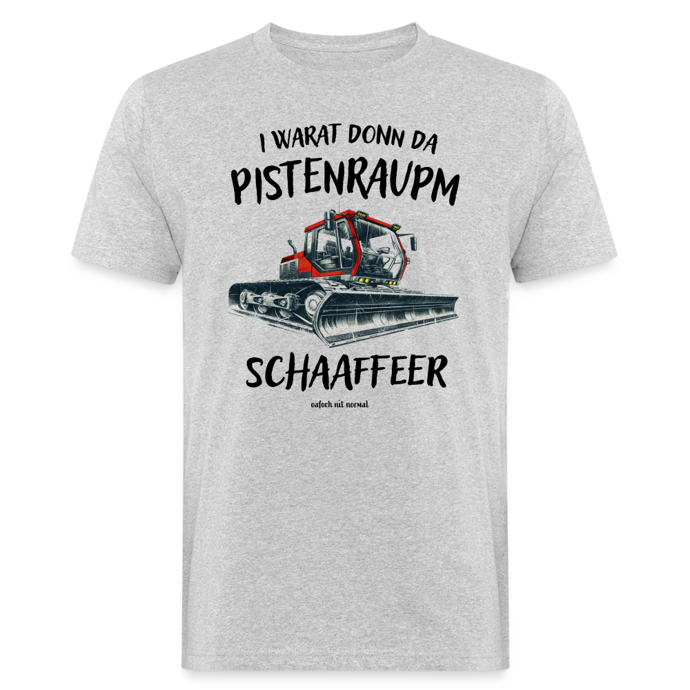 Männer Bio-T-Shirt Soizburga Style Pistenraupm Schaffeer - Grau meliert