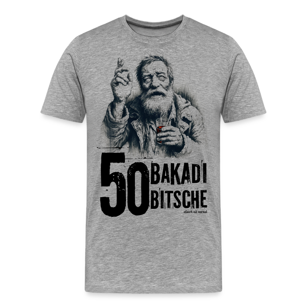 Männer Premium Goldegger Style T-Shirt Alter Mann bstöt a boa Saftei - Grau meliert