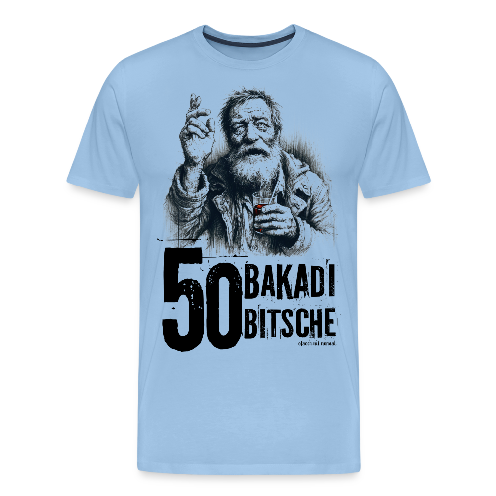 Männer Premium Goldegger Style T-Shirt Alter Mann bstöt a boa Saftei - Sky