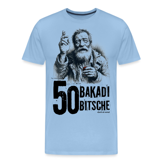 Männer Premium Goldegger Style T-Shirt Alter Mann bstöt a boa Saftei - Sky