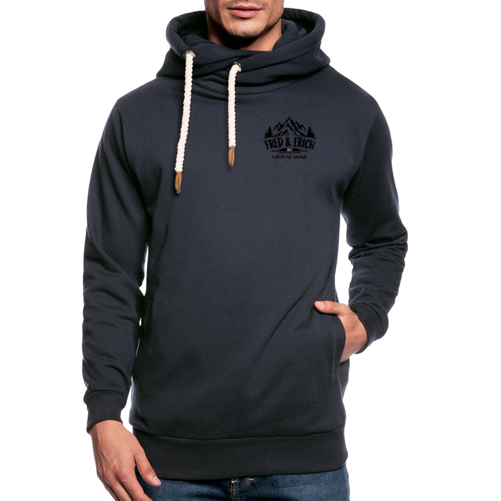 Unisex Schalkragen Hoodie Fred & Erich Goldegger Style - Navy