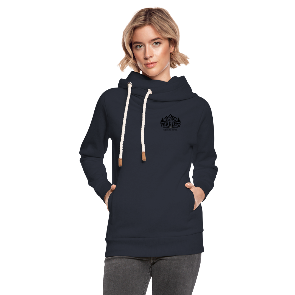 Unisex Schalkragen Hoodie Fred & Erich Goldegger Style - Navy