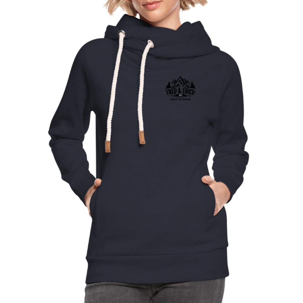 Unisex Schalkragen Hoodie Fred & Erich Goldegger Style - Navy