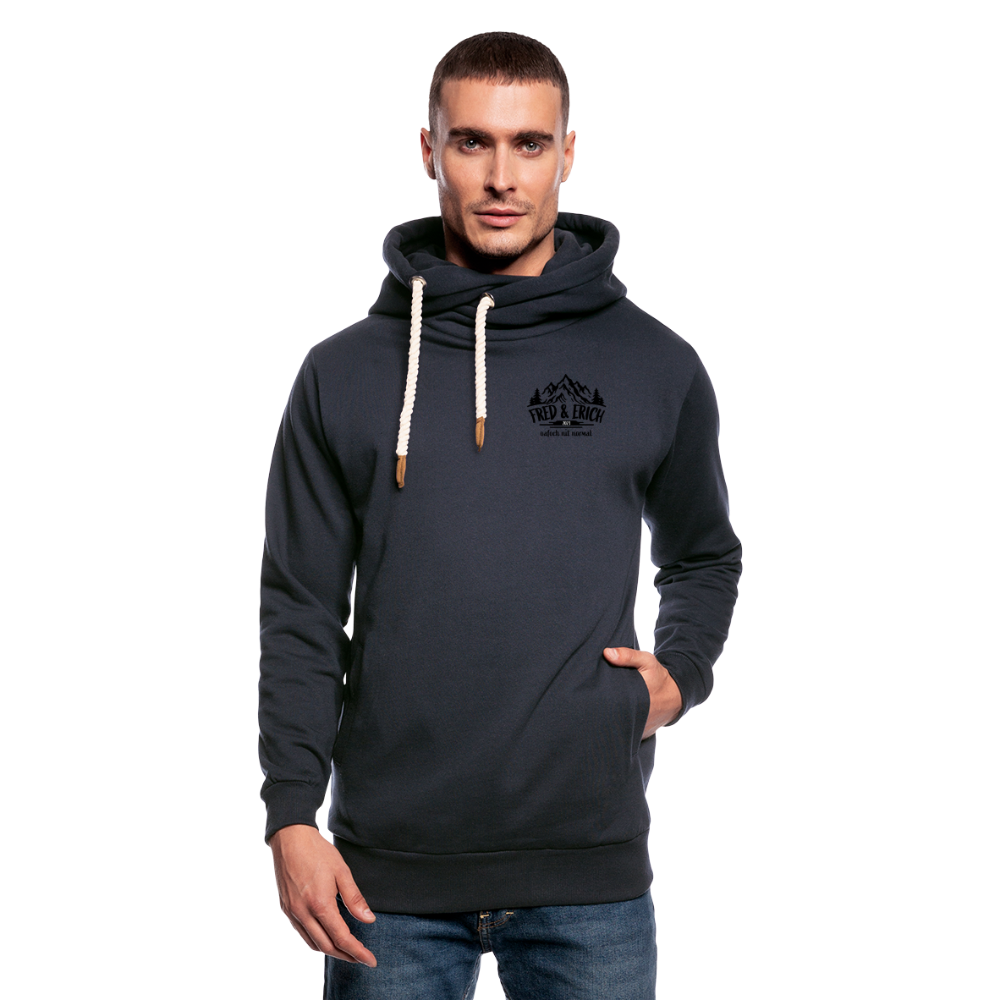 Unisex Schalkragen Hoodie Fred & Erich Goldegger Style - Navy