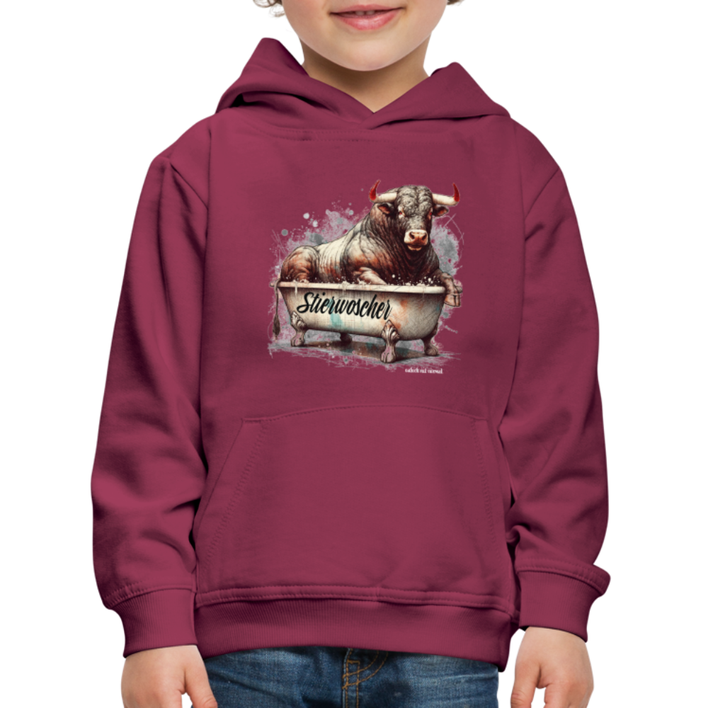 Kinder Premium Hoodie Stierwoscher - Bordeaux