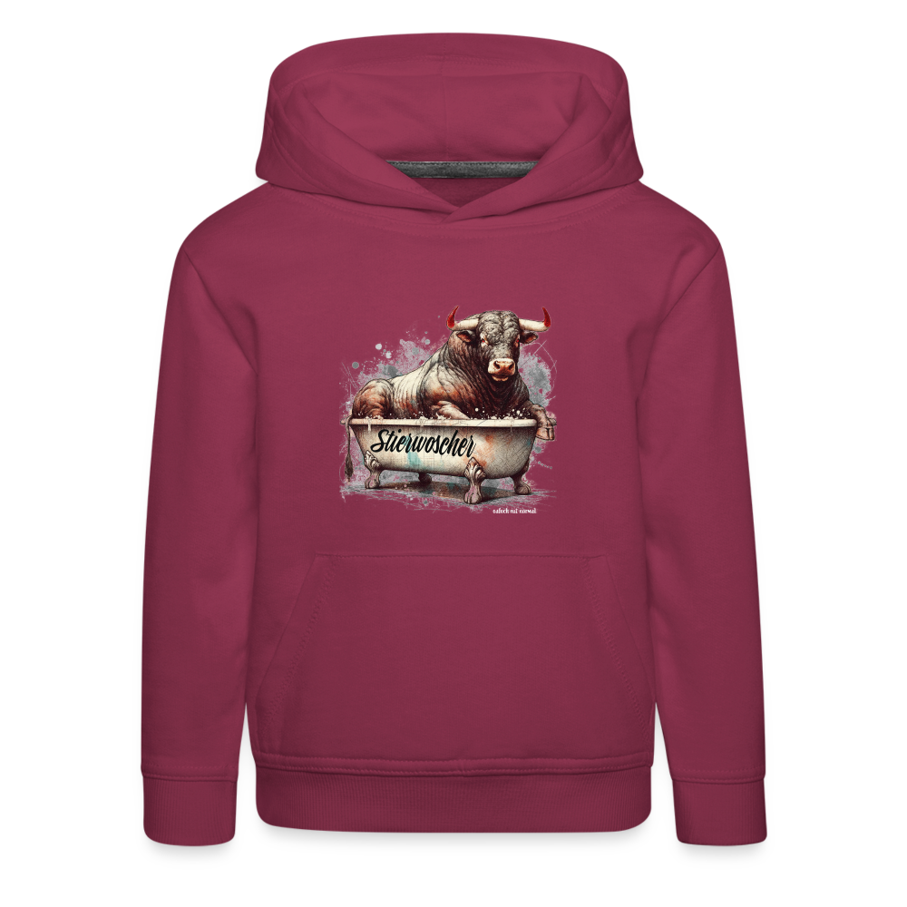 Kinder Premium Hoodie Stierwoscher - Bordeaux