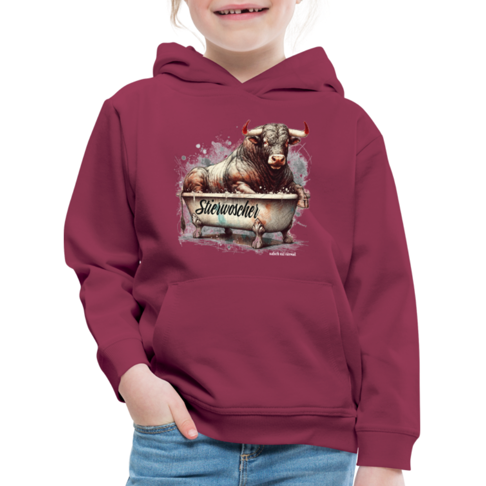 Kinder Premium Hoodie Stierwoscher - Bordeaux