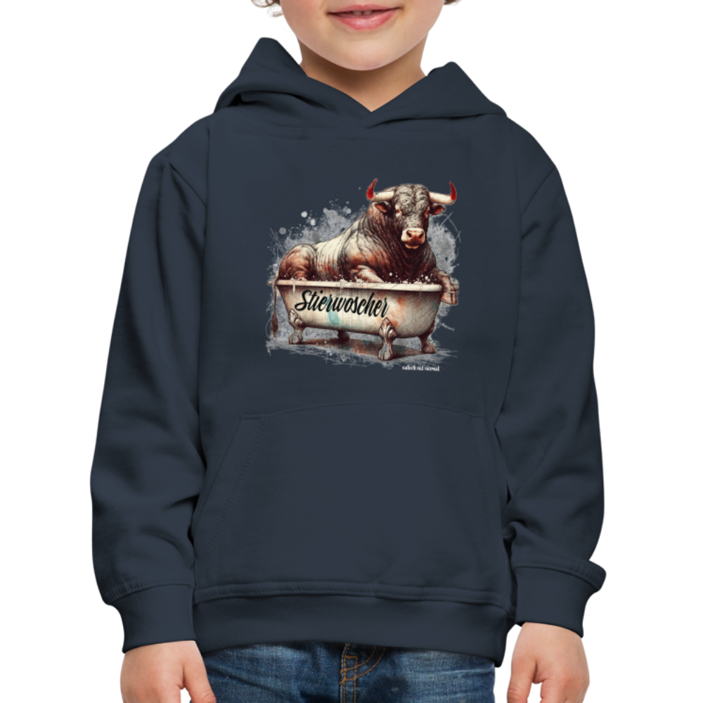 Kinder Premium Hoodie Stierwoscher - Navy