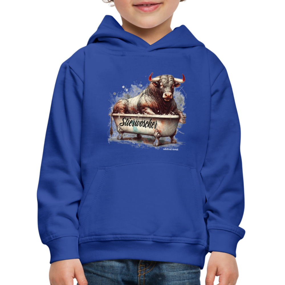 Kinder Premium Hoodie Stierwoscher - Royalblau