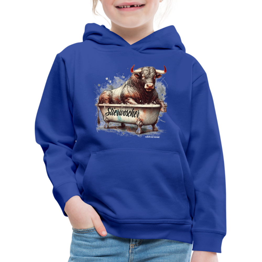 Kinder Premium Hoodie Stierwoscher - Royalblau