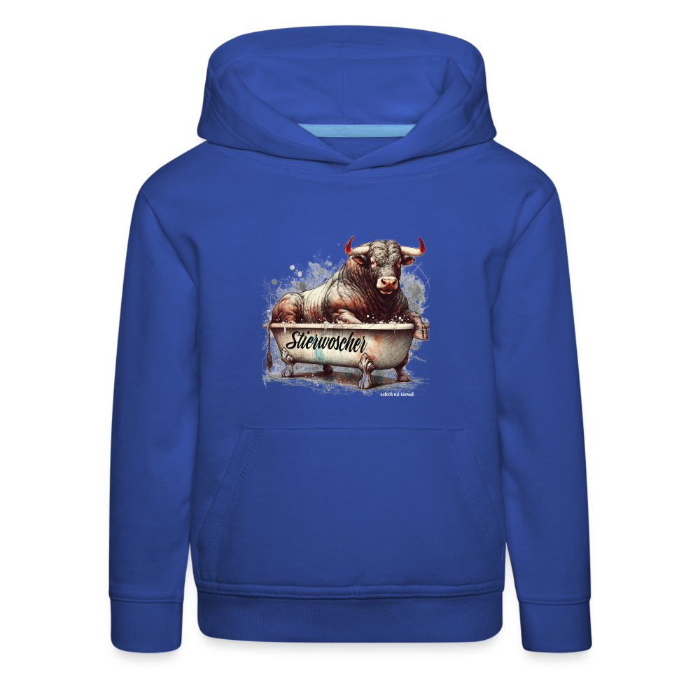 Kinder Premium Hoodie Stierwoscher - Royalblau