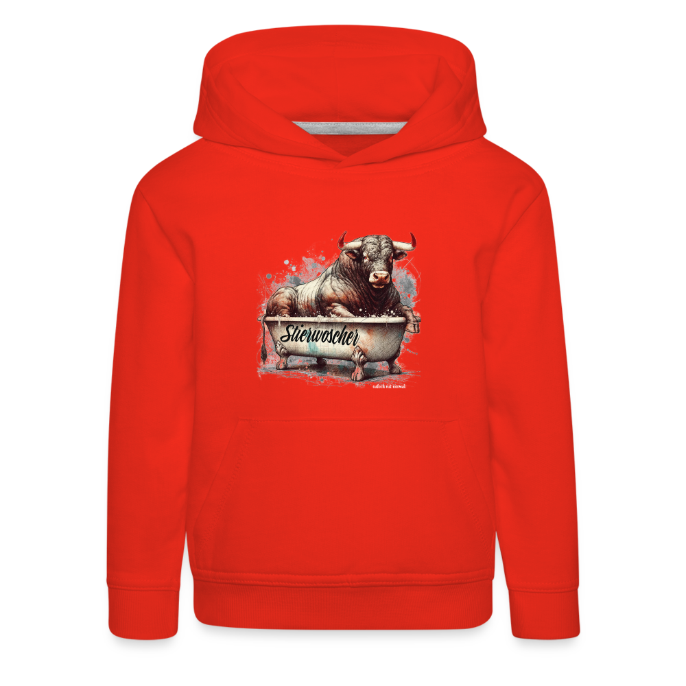 Kinder Premium Hoodie Stierwoscher - Rot