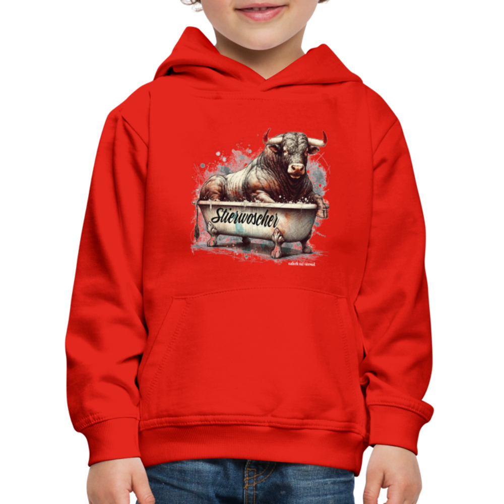 Kinder Premium Hoodie Stierwoscher - Rot