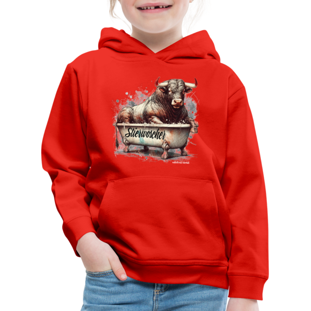 Kinder Premium Hoodie Stierwoscher - Rot