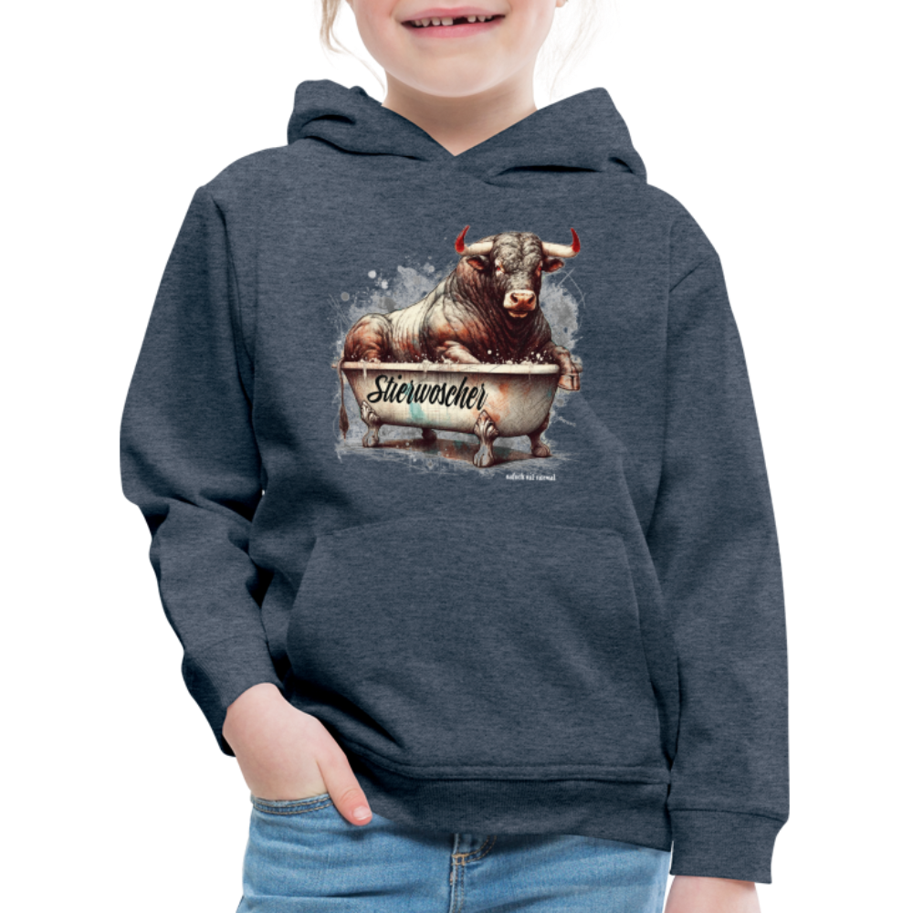 Kinder Premium Hoodie Stierwoscher - Jeansblau