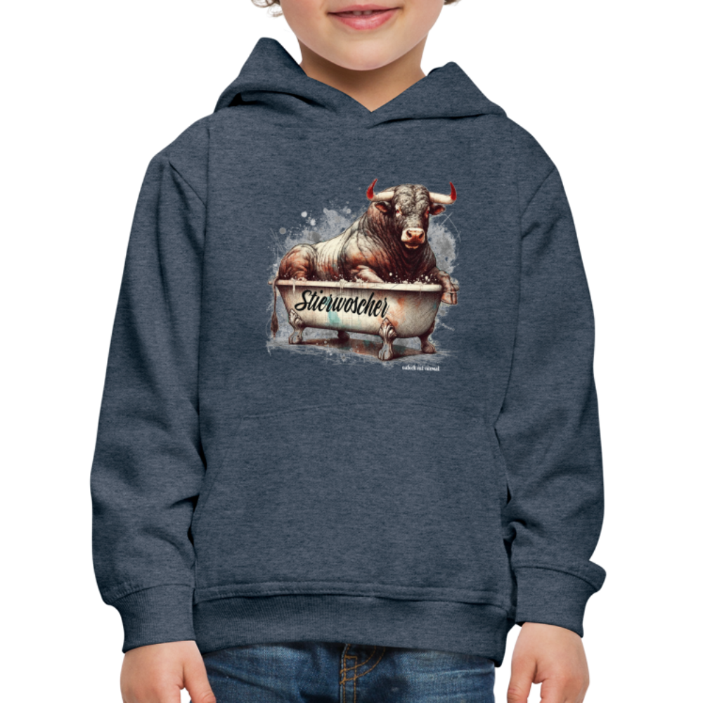 Kinder Premium Hoodie Stierwoscher - Jeansblau