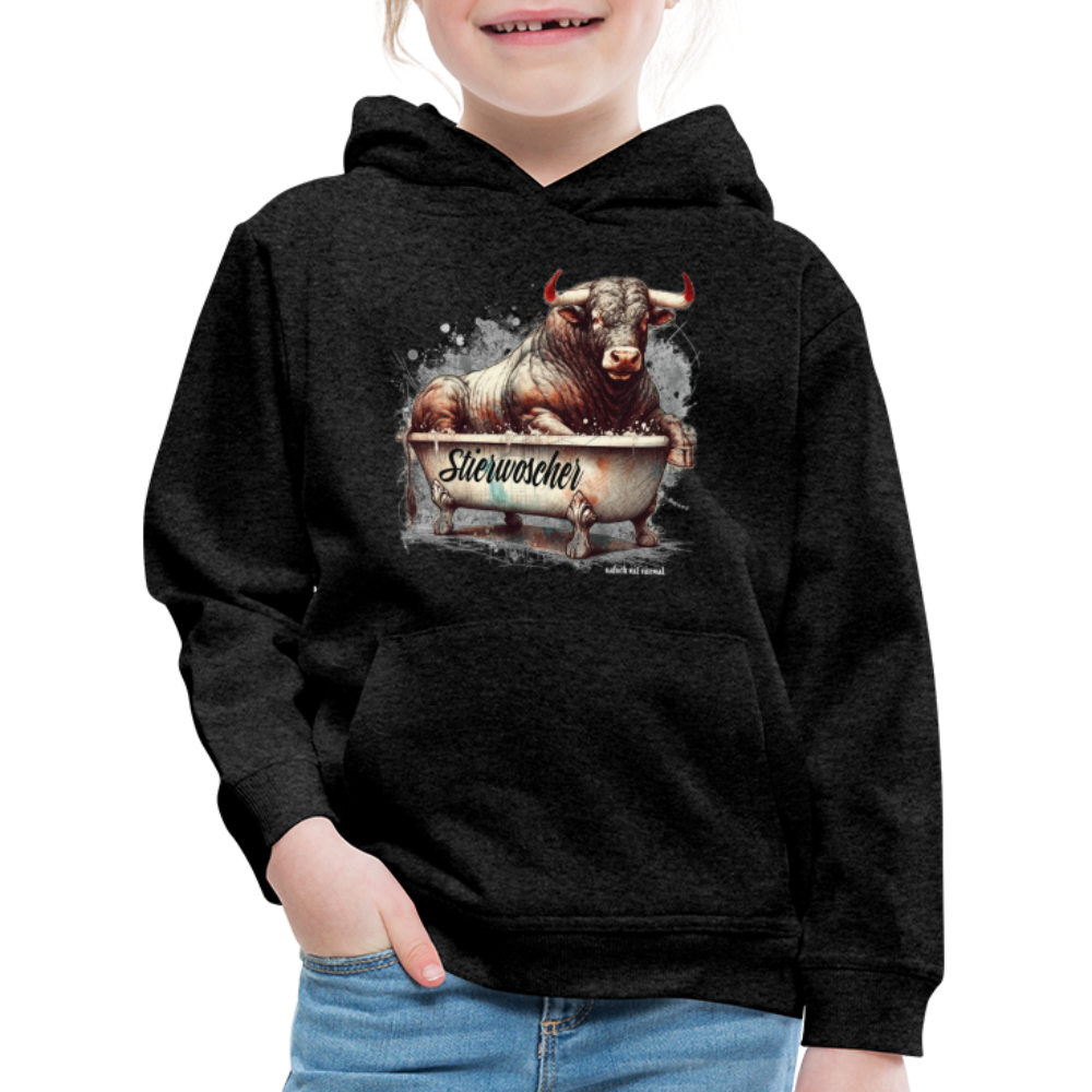 Kinder Premium Hoodie Stierwoscher - Anthrazit