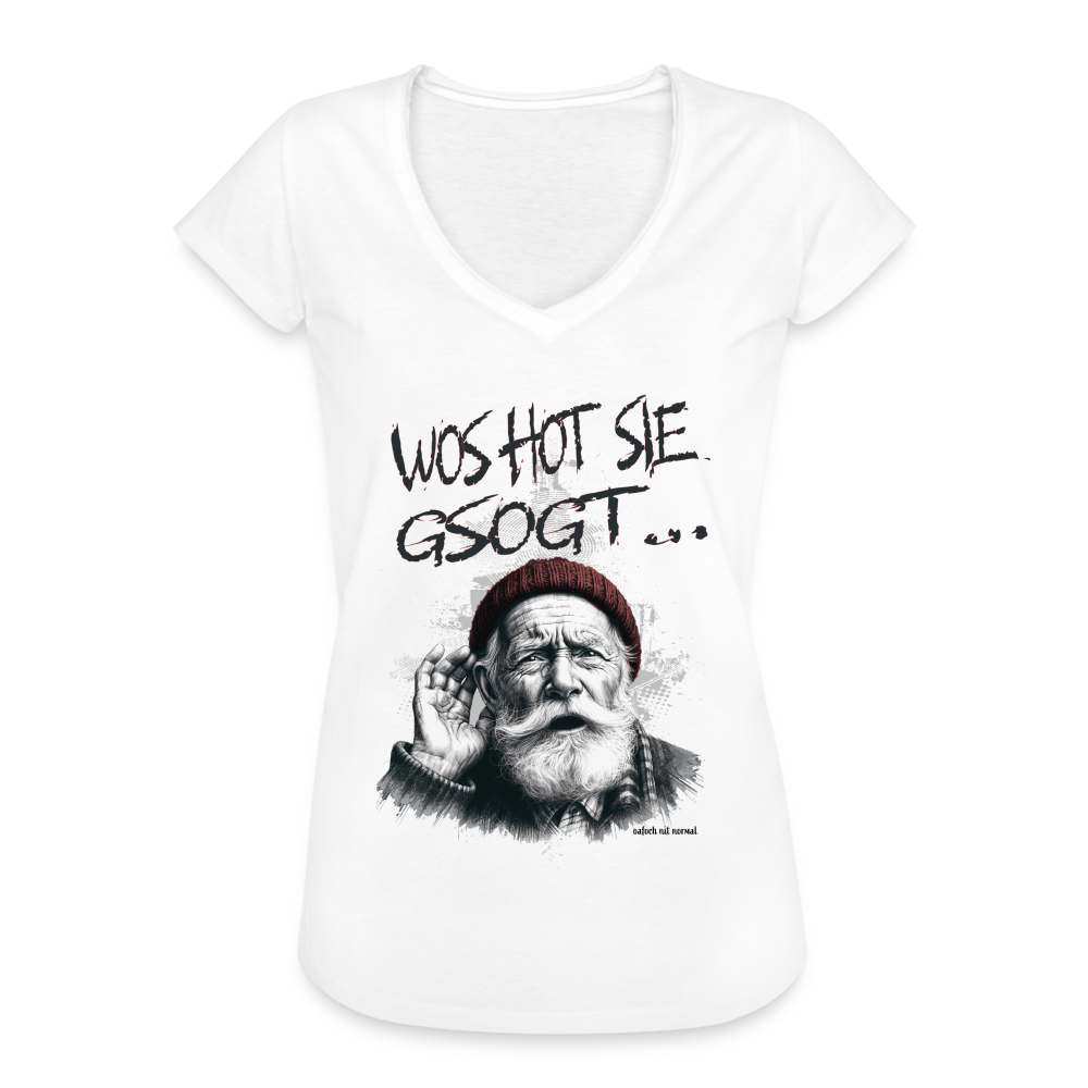 Frauen Damen Vintage T-Shirt Soizburga Style - weiß