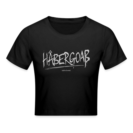 Cropped T-Shirt Goldegger Style "Hobergoass" - Schwarz