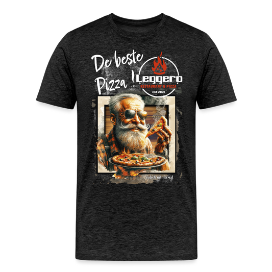 Männer Premium T-Shirt "de beste Pizza" Leggero - Anthrazit