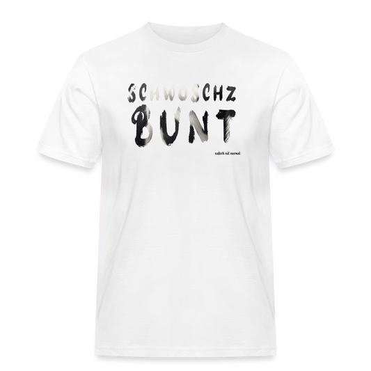 Männer Workwear T-Shirt Soizburga "Schwoschzbunt" - weiß