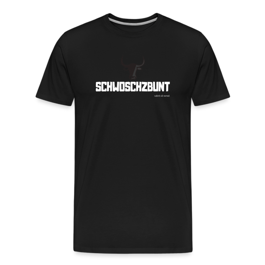 Männer Premium Bio T-Shirt "Schwoschzbunt" Soizburga - Schwarz